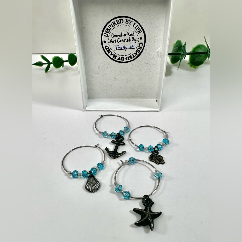 🩵Four Artisan Beach Themed Earrings